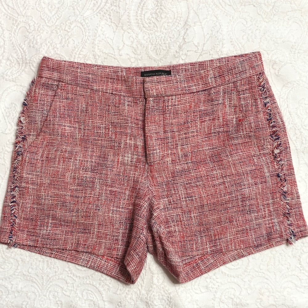 Banana Republic Red, White, Blue Tweed Shorts Size 4/28